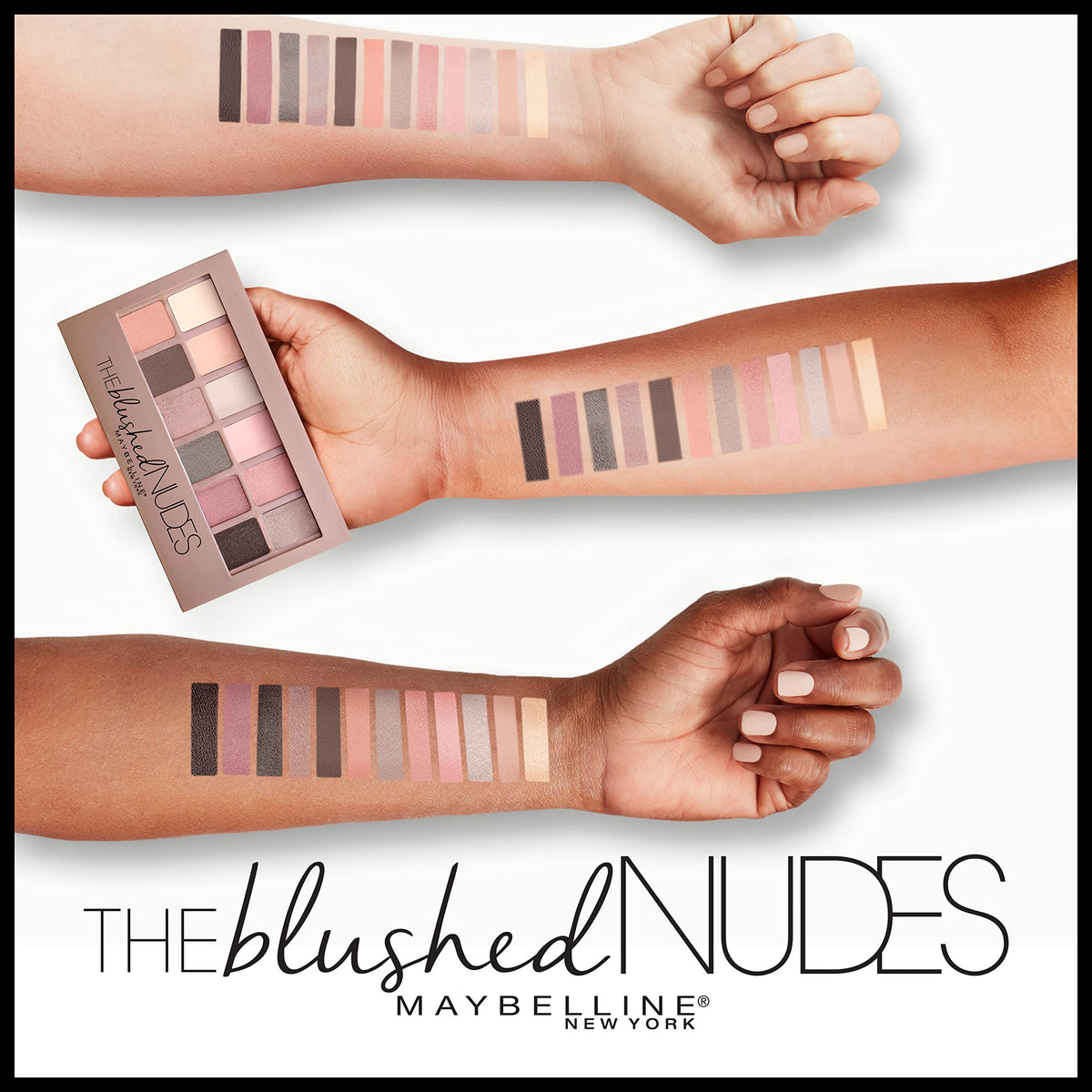 Maybelline The Blushed Nudes Eyeshadow Palette Makeup, 12 Pigmented Matte & Shimmer Shades, Blendable Powder, 1 Count Beauty & Personal Care MAYBELLINE