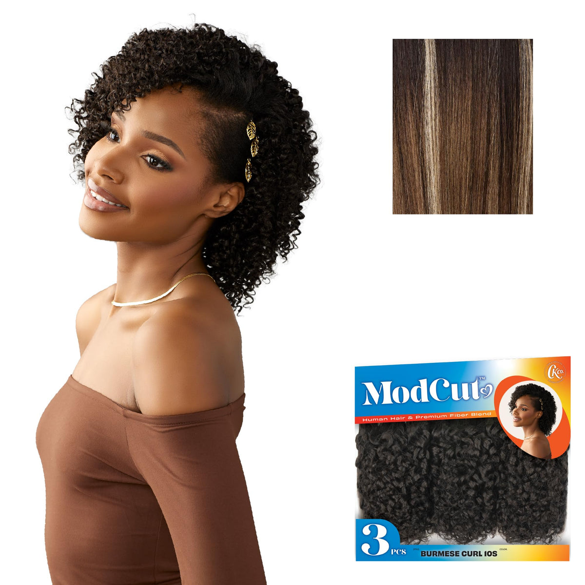 Sensationnel CKCO ModCut 3pcs Bundles -Burmese Curl 10S,BALAYAGEMOCHA