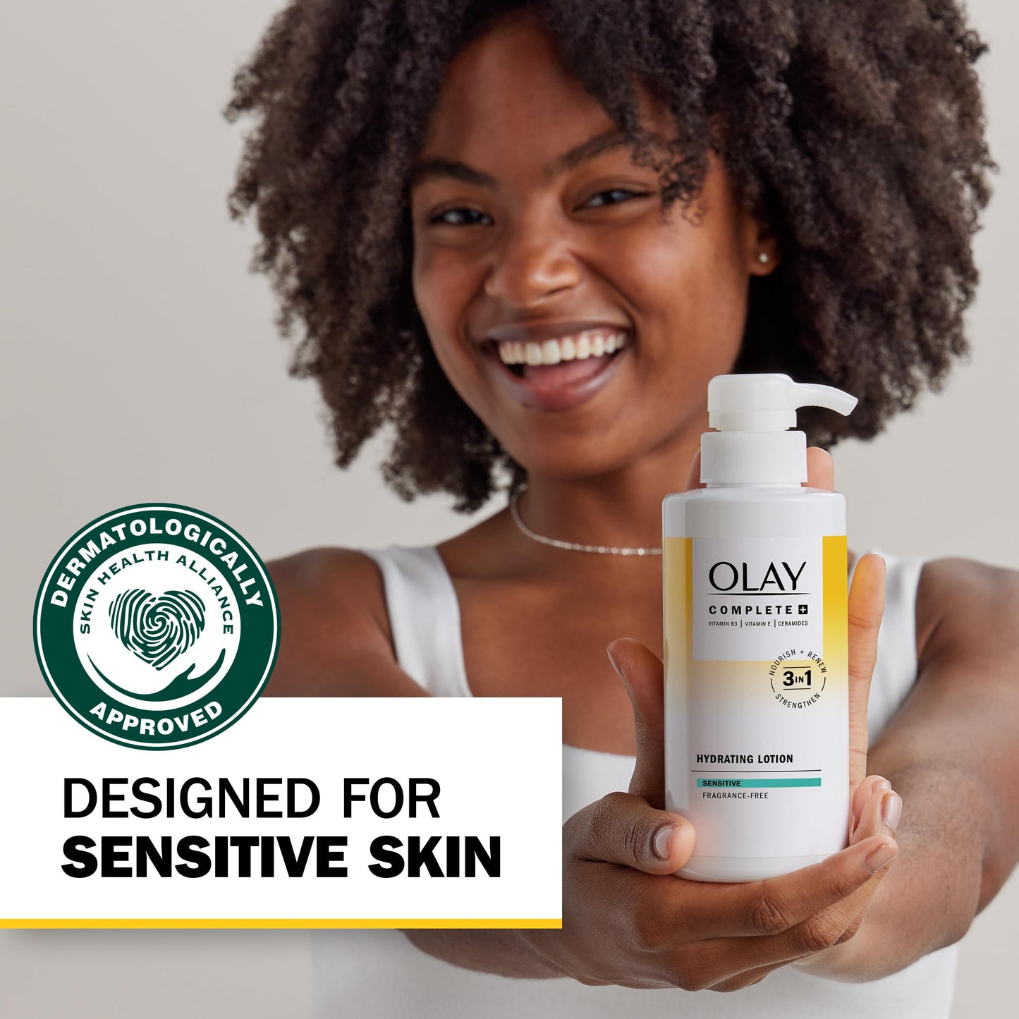 Olay Complete+ Hydrating Lotion Fragrance-Free, 10.1 FL OZ, 3-in-1 Nourishing Face Moisturizer for All Skin Types with Vitamin B3, Vitamin E, Beauty & Personal Care Olay