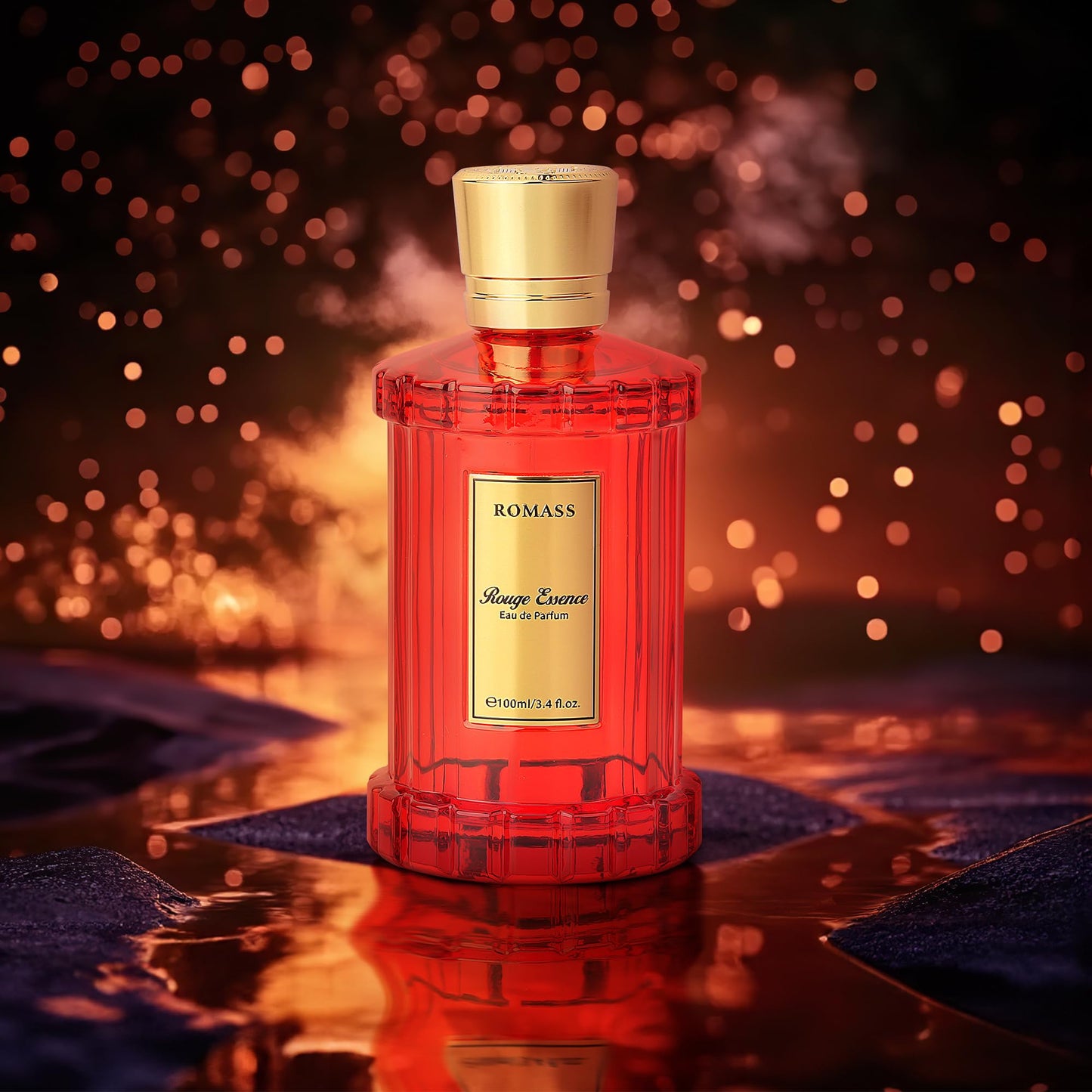 ROMASS Rouge Essence Luxe Eau De Perfume - 8+ Hours Long-Lasting Fragrance with Vibrant Saffron, Warm Amber, Woody Accords & Creamy Almond Notes100ml Beauty & Personal Care ROMASS