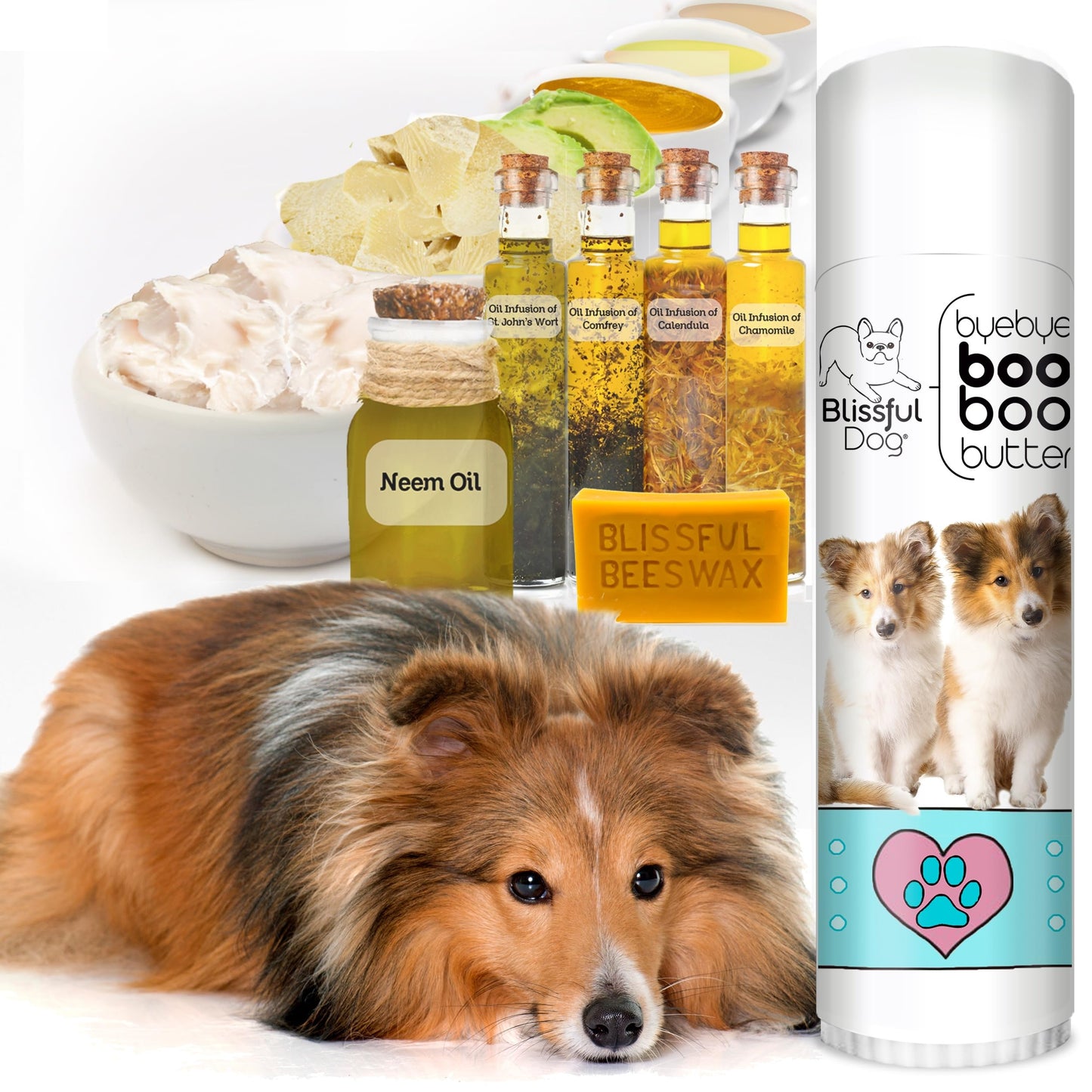 The Blissful Dog .50 oz Tube Shetland Sheepdog Booboo Butter Beauty and Personal Care The Blissful Dog