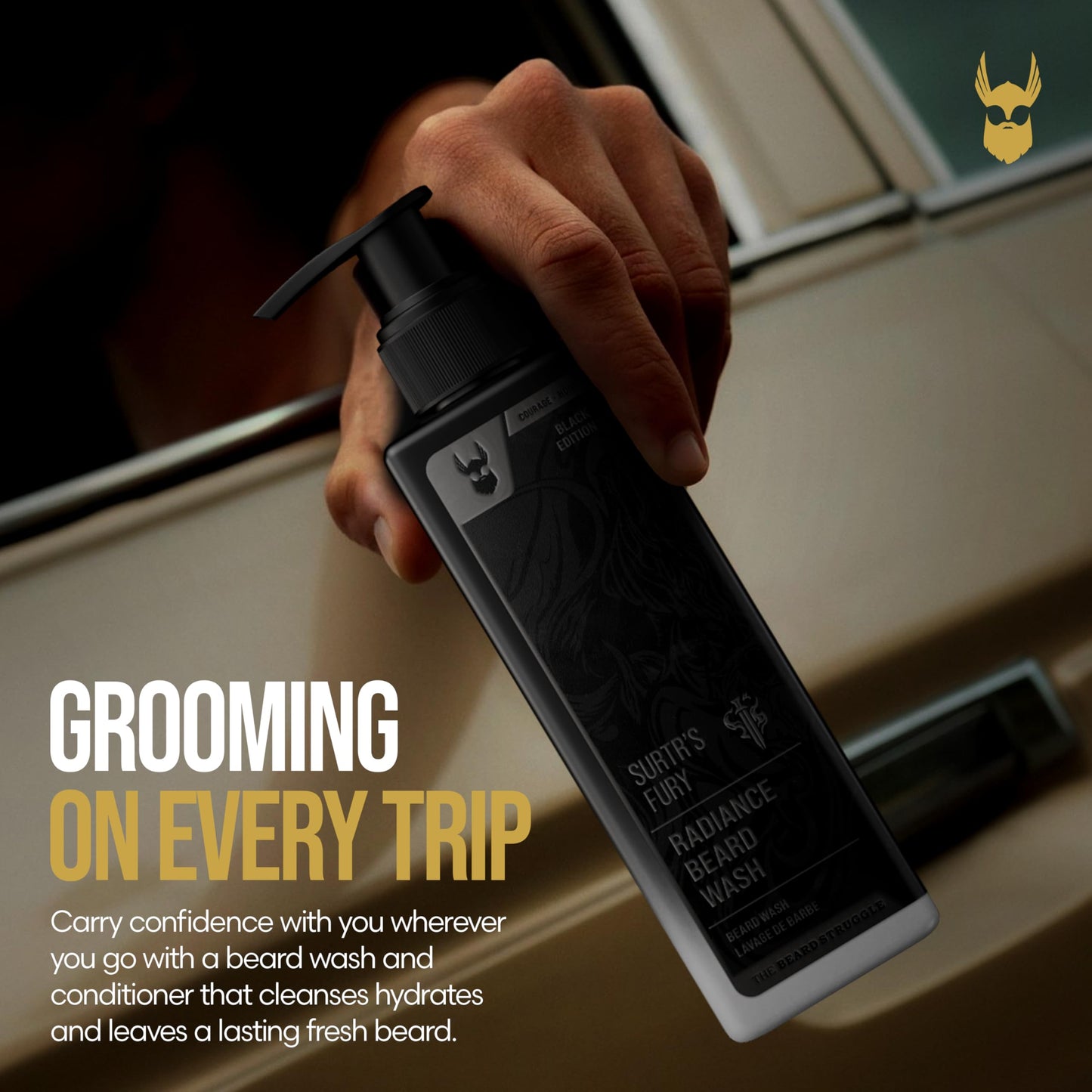 The Beard Struggle - Radiance Beard Wash & Conditioner Bundle for Men - Platinum Collection - Pack of 2, Surtr's Fury - Nourish, Cleanse, Softens Beauty and Personal Care The Beard Struggle