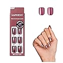 KISS imPRESS Color Press-On Manicure, Gel Nail Kit, PureFit Technology, Short Length, “Peanut Pink”, Polish-Free Solid Color Mani, Includes Prep Pad Beauty & Personal Care imPRESS
