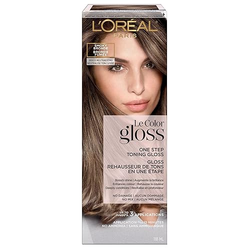 L'Oreal Paris Le Color Gloss One Step In-Shower Toning Hair Gloss, Neutralizes Brass, Conditions & Boosts Shine, Smoky Bronde, 4 Ounce Beauty & Personal Care L'Oreal Paris