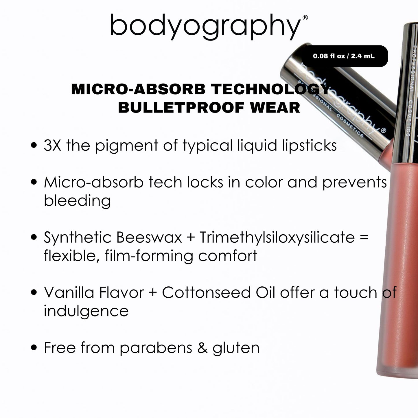 Bodyography Matte Lip Lava Liquid Lipstick - Strawberry Moon | Dark Rose Matte | Long-Wear, Transfer-Proof Lipstick with Vitamin E Conditioning | Beauty & Personal Care Bodyography
