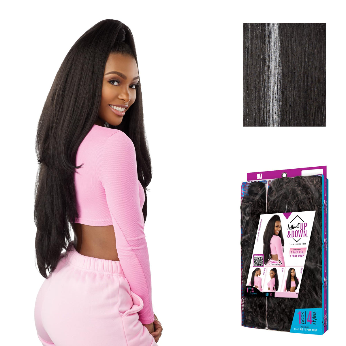 Sensationnel Instant Updown Halfwig Pony-Iud 21, BALAYAGEPLATINUM