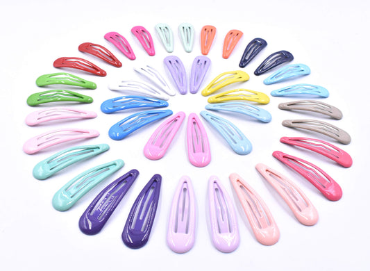Art&Beauty 20 Pairs Assorted Color Glossy Snap Prong Clips Non-Slip Hair Clips Barrettes for Girls Ladies Women Beauty & Personal Care Art&Beauty