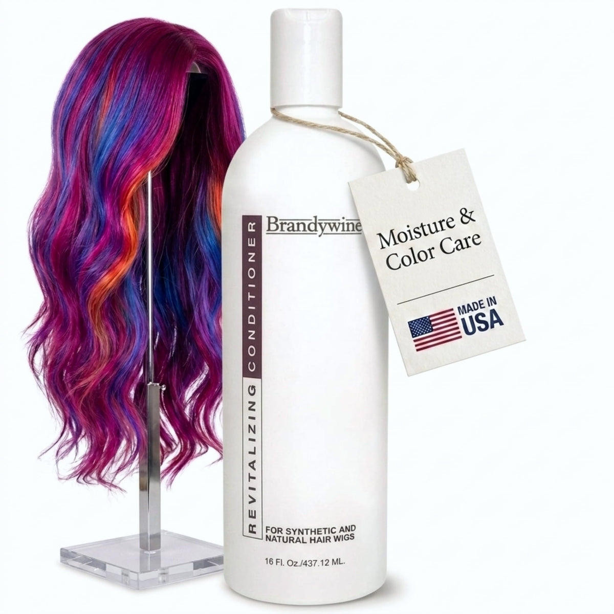 Brandywine Revitalizing Wig Conditioner for Synthetic & Natural Hair, 16 Oz