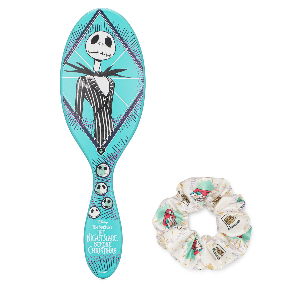 Wet Brush Detangle & Style Duo Kit, Jack Skellington (Nightmare Before Christmas) - IntelliFlex Bristles - Detangling Brush Glides Through Tangles For