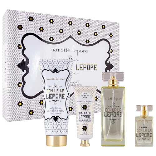 Ooh La La Lepore Eau de Parfum 4 Piece Gift Set for Her, 3.4 fl. oz., by Nanette Lepore Beauty & Personal Care Nanette Lepore