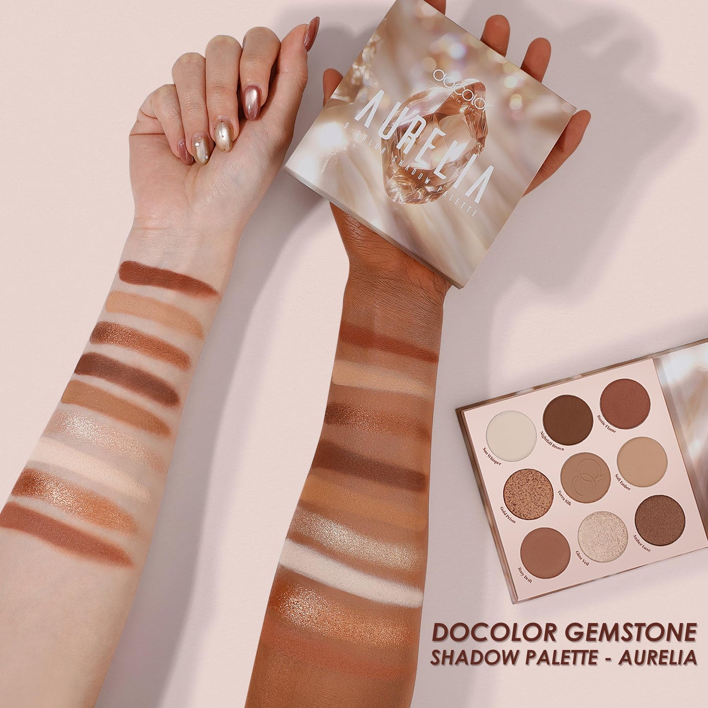docolor Eyeshadow Palette, 9 Colors Brown & Copper Tones Palette with Matte & Shimmer Finishes,Highly Pigmented Eye Makeup Palette for Everyday Glam Beauty and Personal Care docolor