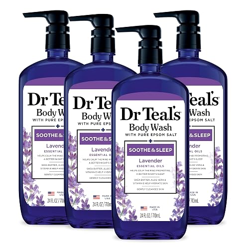 Dr Teal's Body Wash with Pure Epsom Salt, Soothe & Sleep with Lavender, 24 fl oz (Pack of 4) Beauty & Personal Care Dr Teal's
