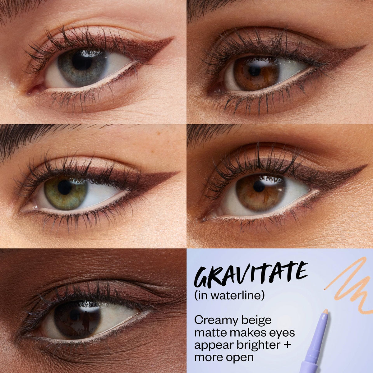Kosas Soulgazer Waterproof and Smudge-Resistant Gel Eyeliner, Creamy Beige