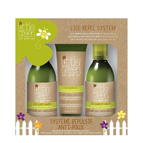 Little Green Kids Lice Repel System, Includes Lice Shampoo for Kids, Spray Hair Detangler, Styling Hair Gel, Contains Tea Tree Oil Beauty & Personal Care Little Green