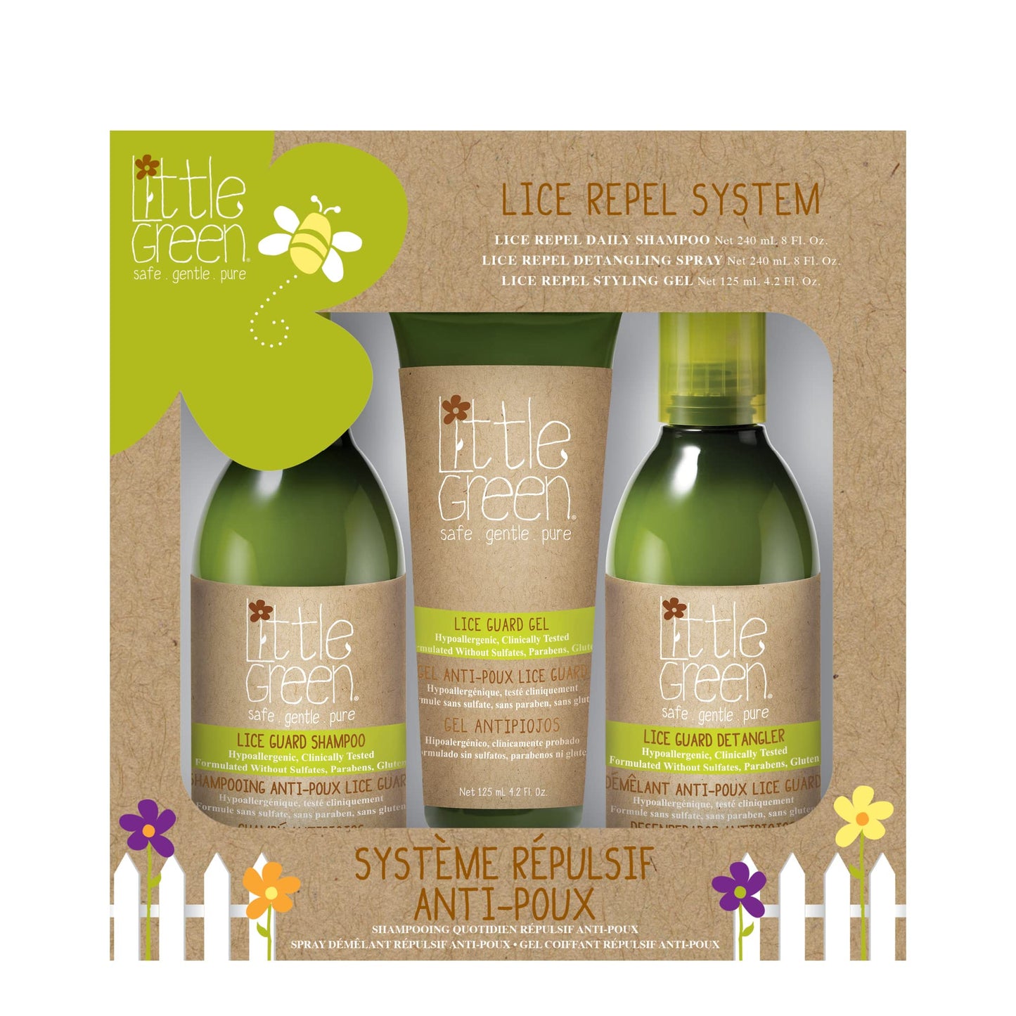 Little Green Kids Lice Repel System, Includes Lice Shampoo for Kids, Spray Hair Detangler, Styling Hair Gel, Contains Tea Tree Oil Beauty & Personal Care Little Green