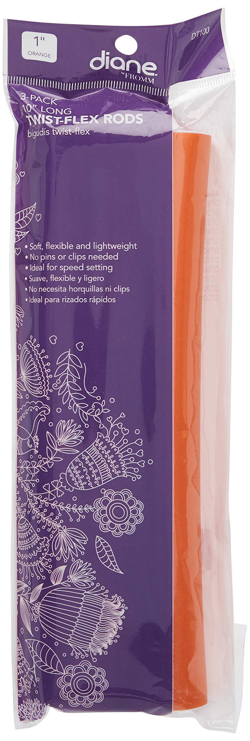 Diane Jumbo Twist-Flex Rod, Orange, 3 count 1 Inch Beauty & Personal Care Diane