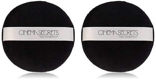 Cinema Secrets Deluxe Powder Puff With Strap, Black, 2 Count Beauty & Personal Care CINEMA SECRETS