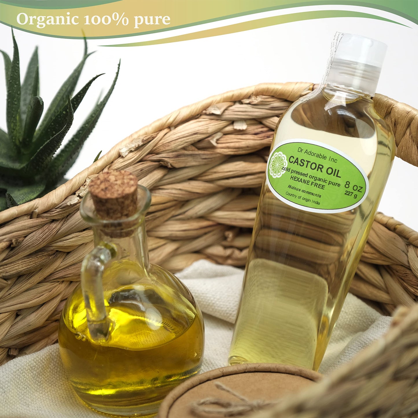 Dr Adorable - 8 oz - Premium Castor Oil - 100% Pure Natural Organic Cold Pressed Virgin Beauty & Personal Care Dr Adorable