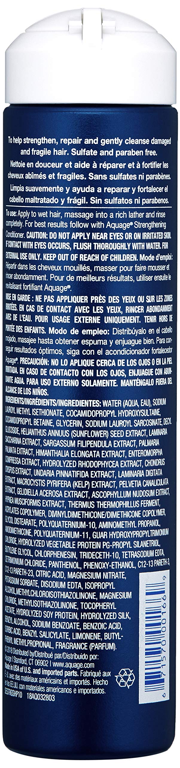 AQUAGE SeaExtend Strengthening Shampoo, For Fine Hair, Keeps Hair Full, Protected and Brings out Natural Texture, 10 fl. oz Beauty & Personal Care Aquage