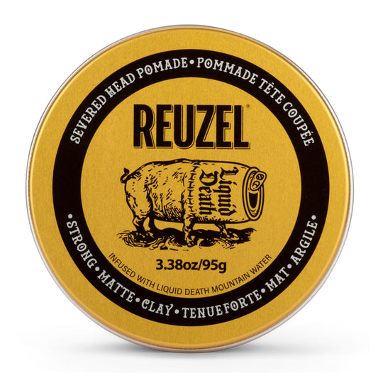 REUZEL and Liquid Death Severed Head Matte Clay Pomade, Strong All Day Hold, Water Soluble, Matte Finish and Non-Greasy Formula, Easy To Wash Out Beauty & Personal Care REUZEL