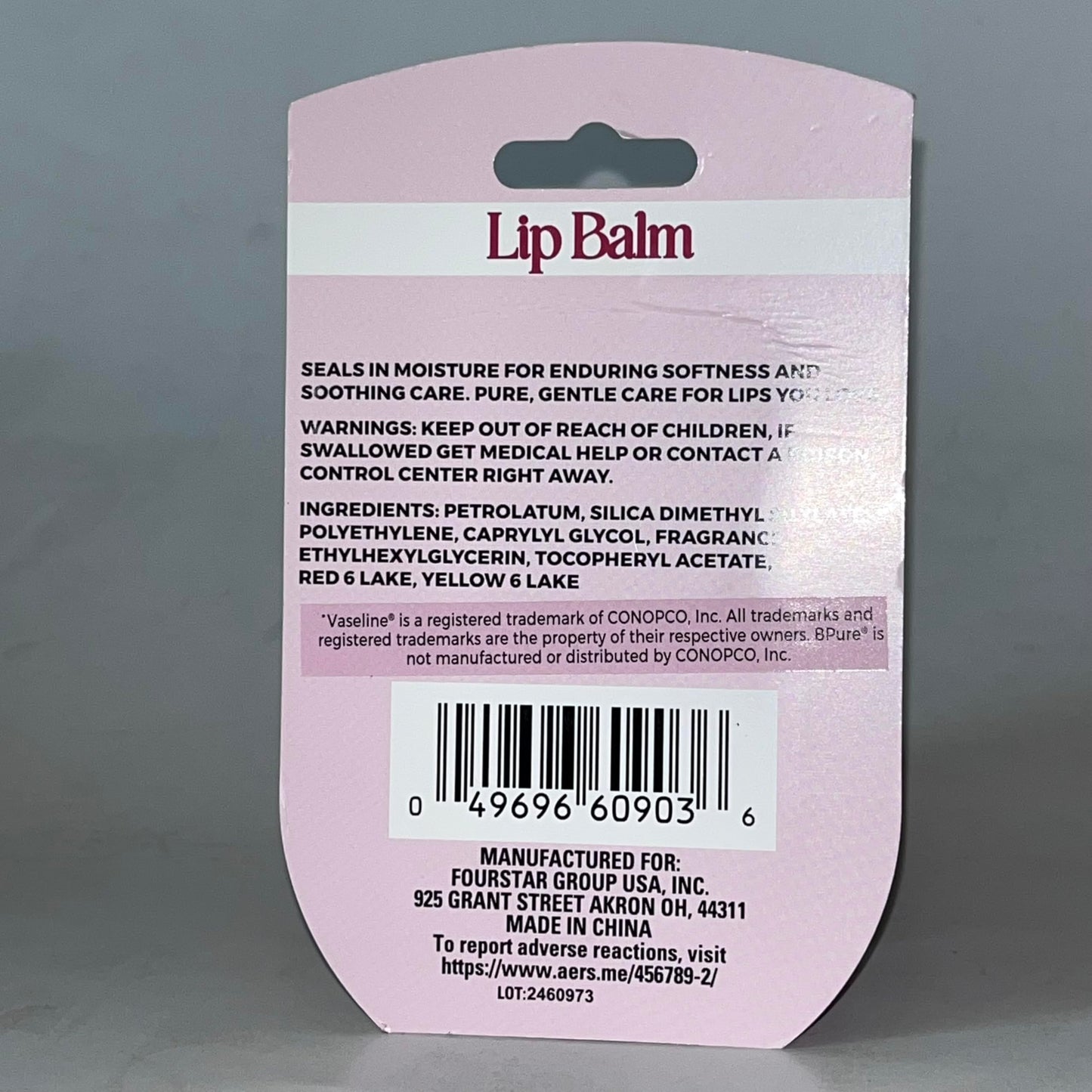 B.pure® Lip Balm, Blushing Rose Scented, Moisturizing, 0.25 oz Each, 2 Pack Beauty and Personal Care b.pure