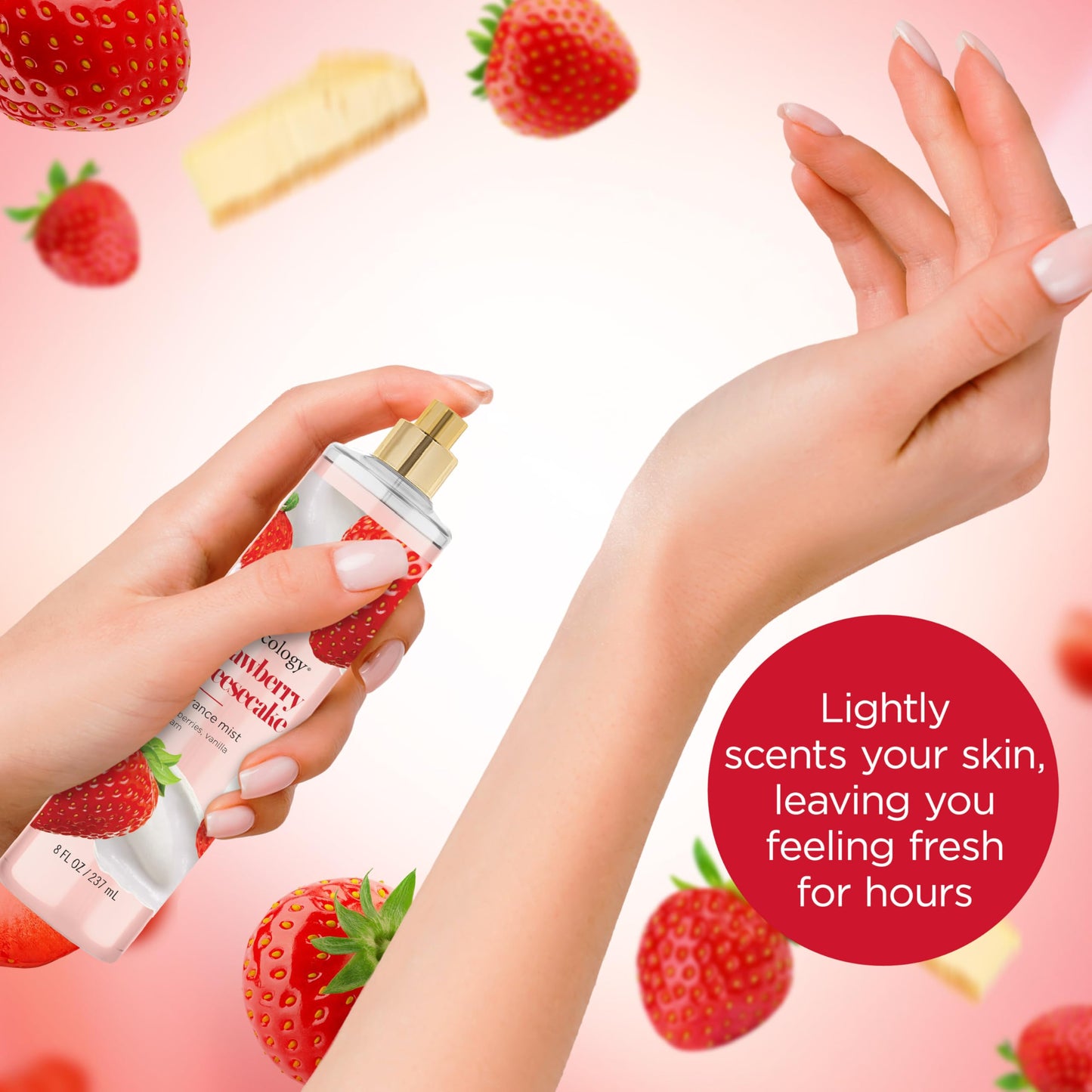 Bodycology Long-Lasting Fragrance Body Mist, Strawberry Cheesecake, 8 fl oz (Pack of 2) Beauty & Personal Care Bodycology