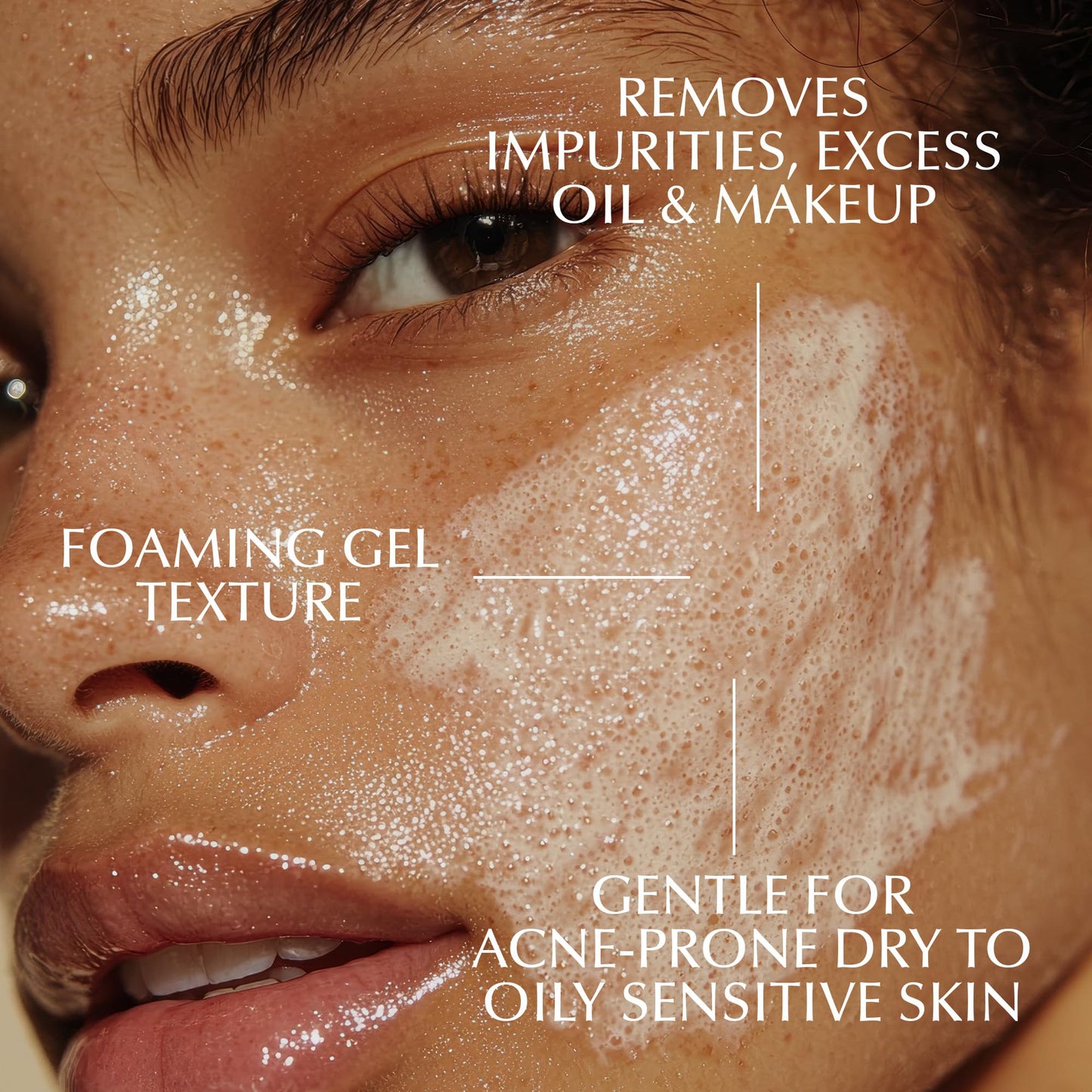 Epilynx Vegan Foaming Facial Cleanser - Makeup Remover Face Wash for Acne Prone, Dry, and Sensitive Skin - Oil-Free, Clean, and Soft Face Cleanser Beauty & Personal Care EPILYNX
