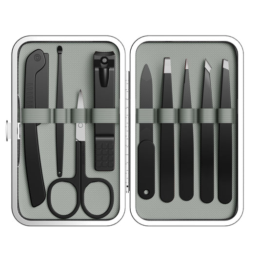 Yougai Tweezers Set, 9 Pcs Tweezers and Nail Clippers Kit for Facial Hair Women with Travel Case, Professional Stainless Steel Eyebrow Tweezer Kit Beauty and Personal Care Yougai Default Title