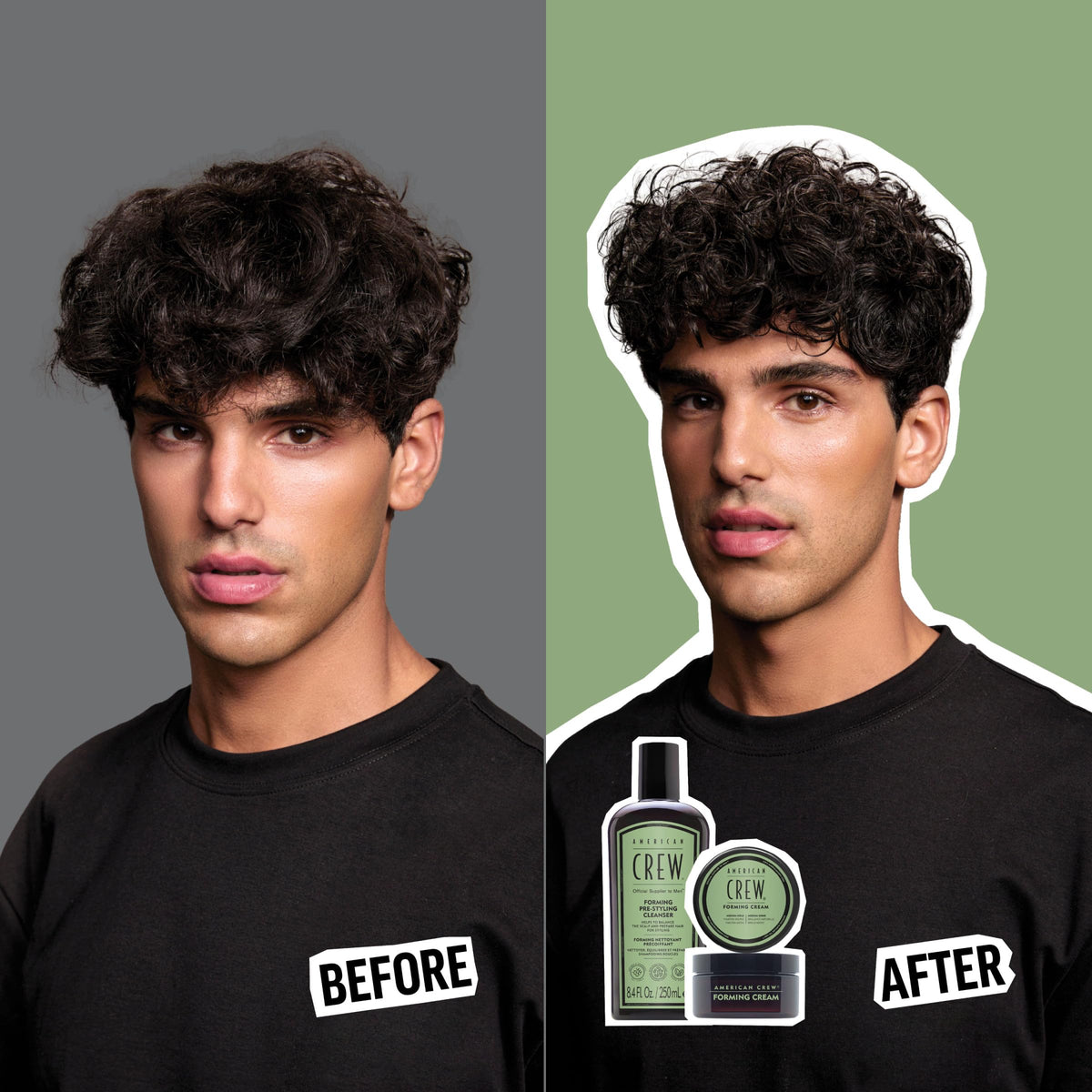 American Crew Men's Forming Pre-Styling Shampoo for Curly Hair, 8.4 fl oz