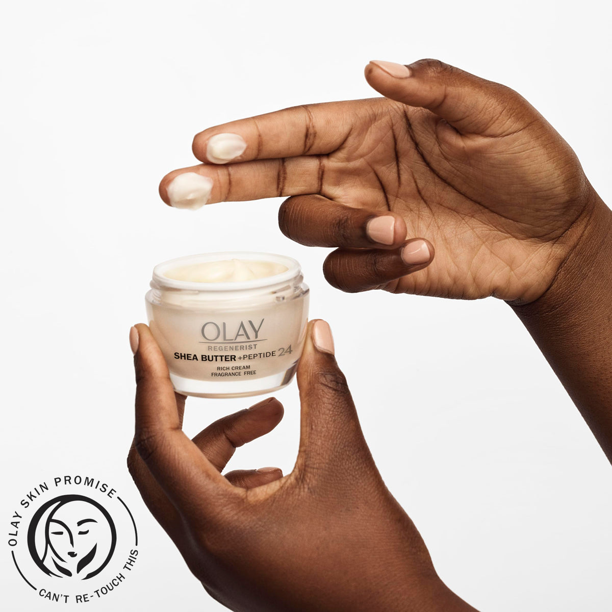 Olay Regenerist Shea Butter + Peptide 24 Rich Cream Face Moisturizer, Fragrance Free, 1.7 oz (48g) Beauty & Personal Care Olay