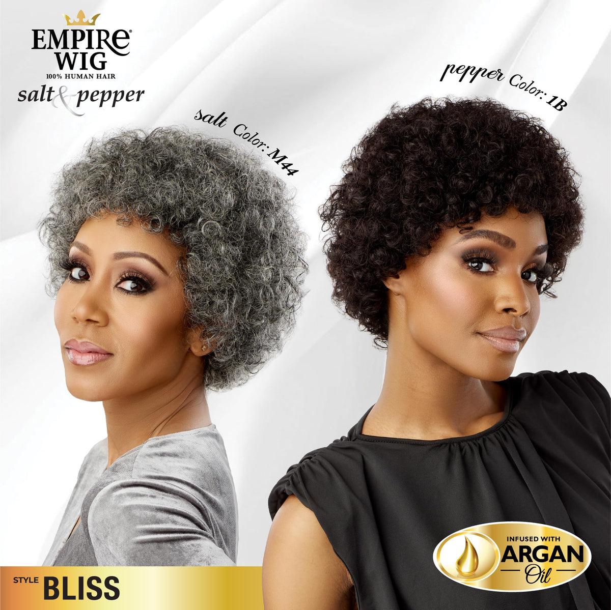 Sensationnel Empire Human Hair Wig-Salt And Pepper Bliss, 27 HONEYBLONDE