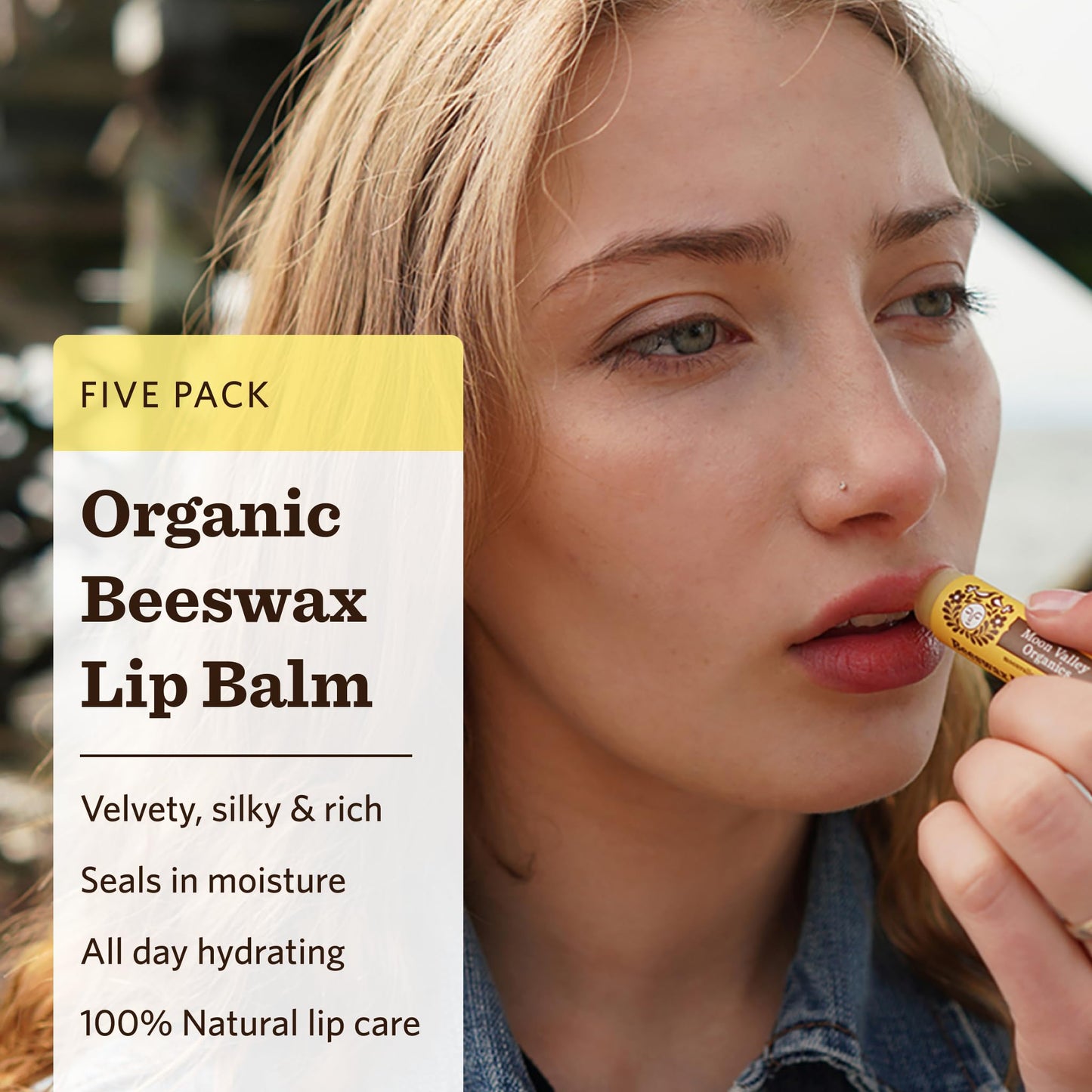 Moon Valley Organics Beeswax Lip Balm for Moisturizing Lips and Cuticles (Vanilla | Lime | Honey | Blackberry | Mint Vanilla, 5-Pack) Beauty & Personal Care Moon Valley Organics