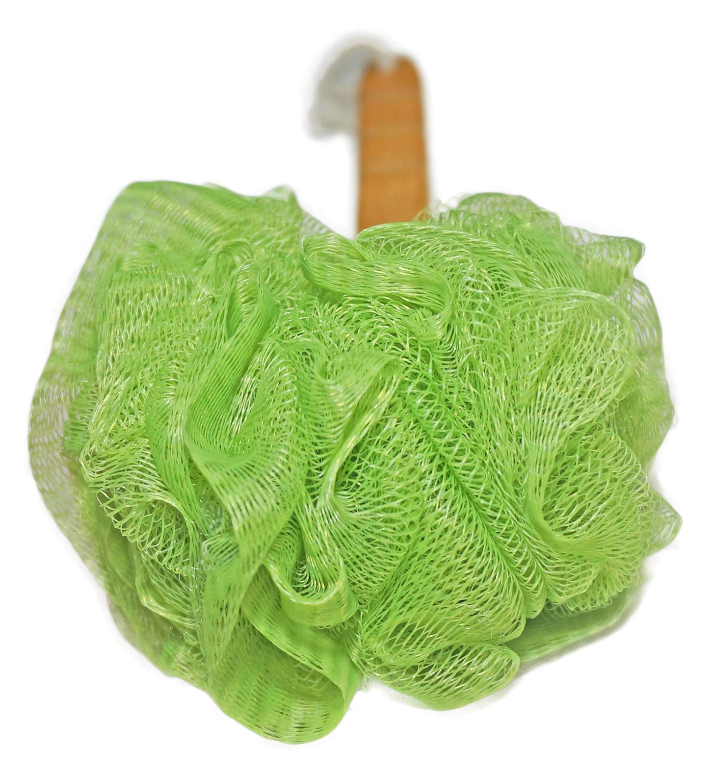 Shower Loofah Body & Back Scrubber - Exfoliating luffa loofa Bath Brush On a Stick - with Long Wooden Handle Back Brush for Men & Women - Easy Reach Beauty & Personal Care JINS-Hung
