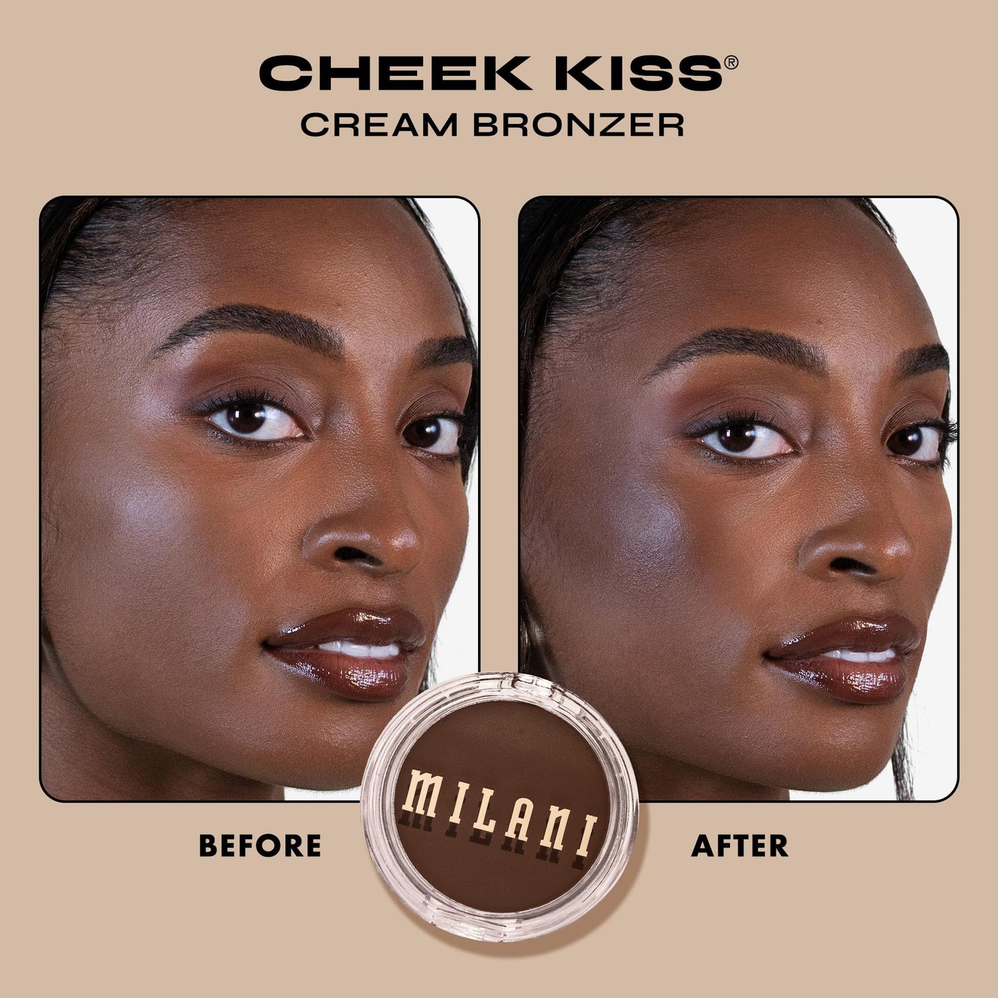 Milani Cheek Kiss Cream Bronzer, 140 - Mocha Moment, Vegan & Cruelty-Free, Made in Korea, Lightweight Glow, Soft Matte Finish Beauty & Personal Care Milani