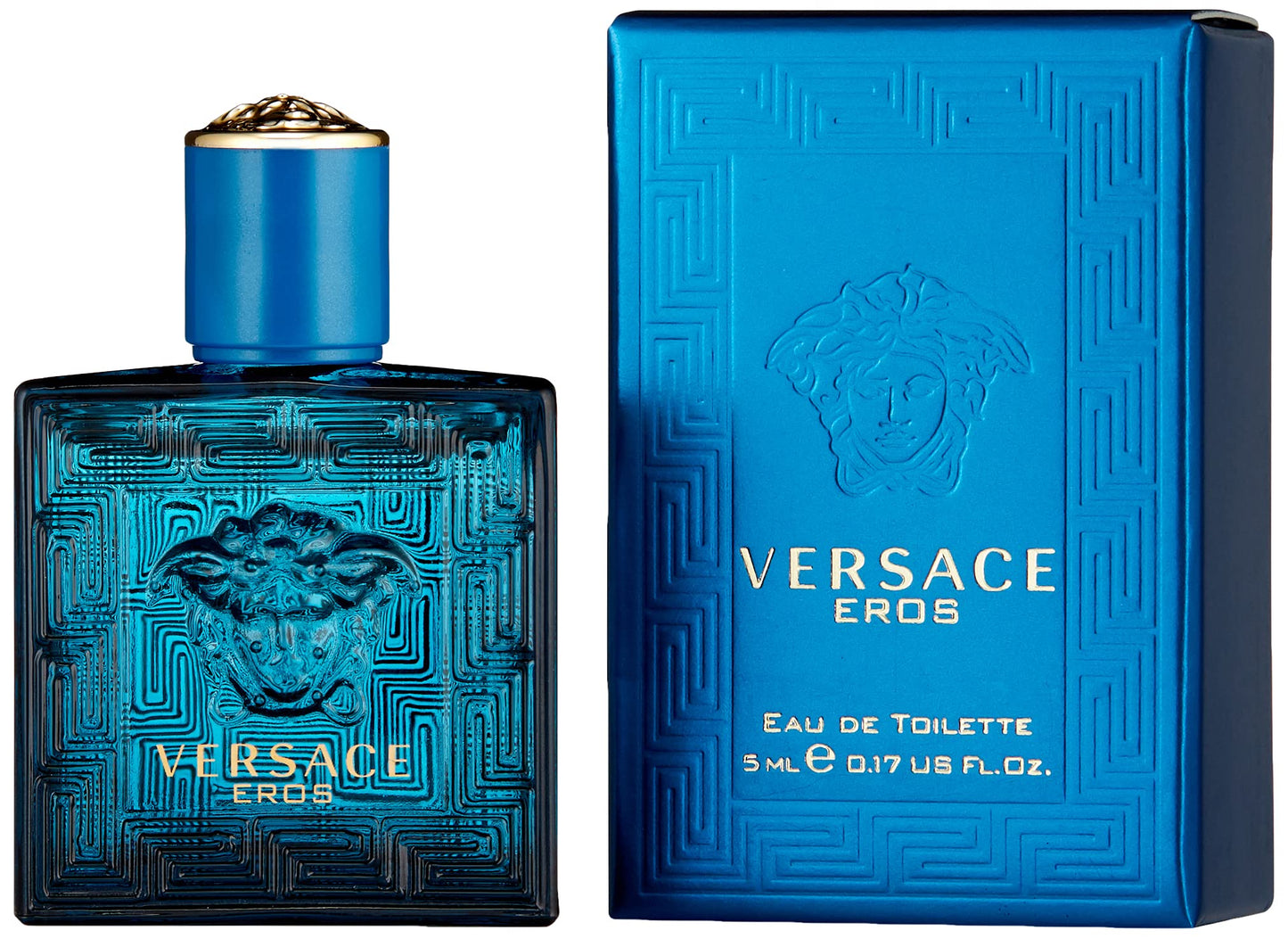 Versace Eros by versace 0.17 oz (5 ml) EDT Splash Men Mini NEW IN BOX Beauty & Personal Care Versace