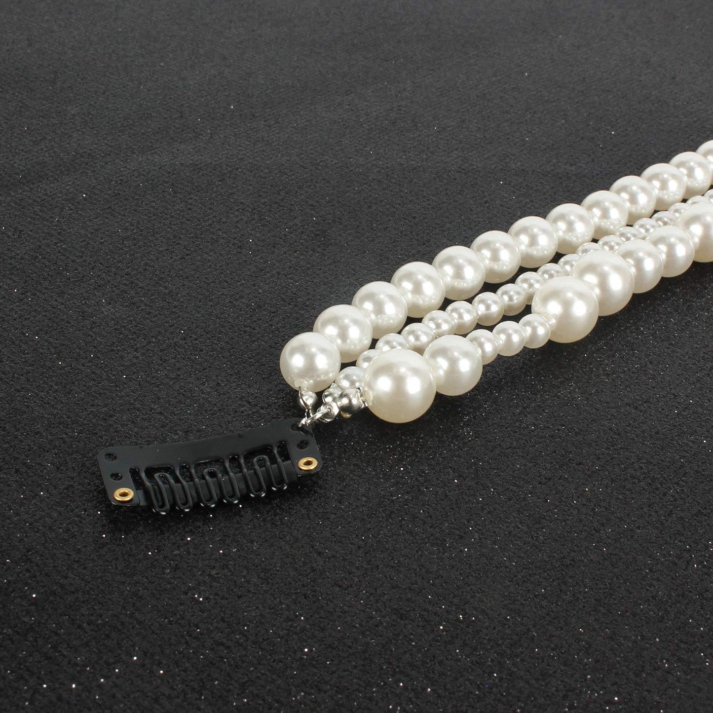 wekicici Hair Extension Chain Pearl Tassel Hair Chain with Clips Party Gatsby Fashion Wedding Hair Accessories for Women and Girls Beauty & Personal Care wekicici
