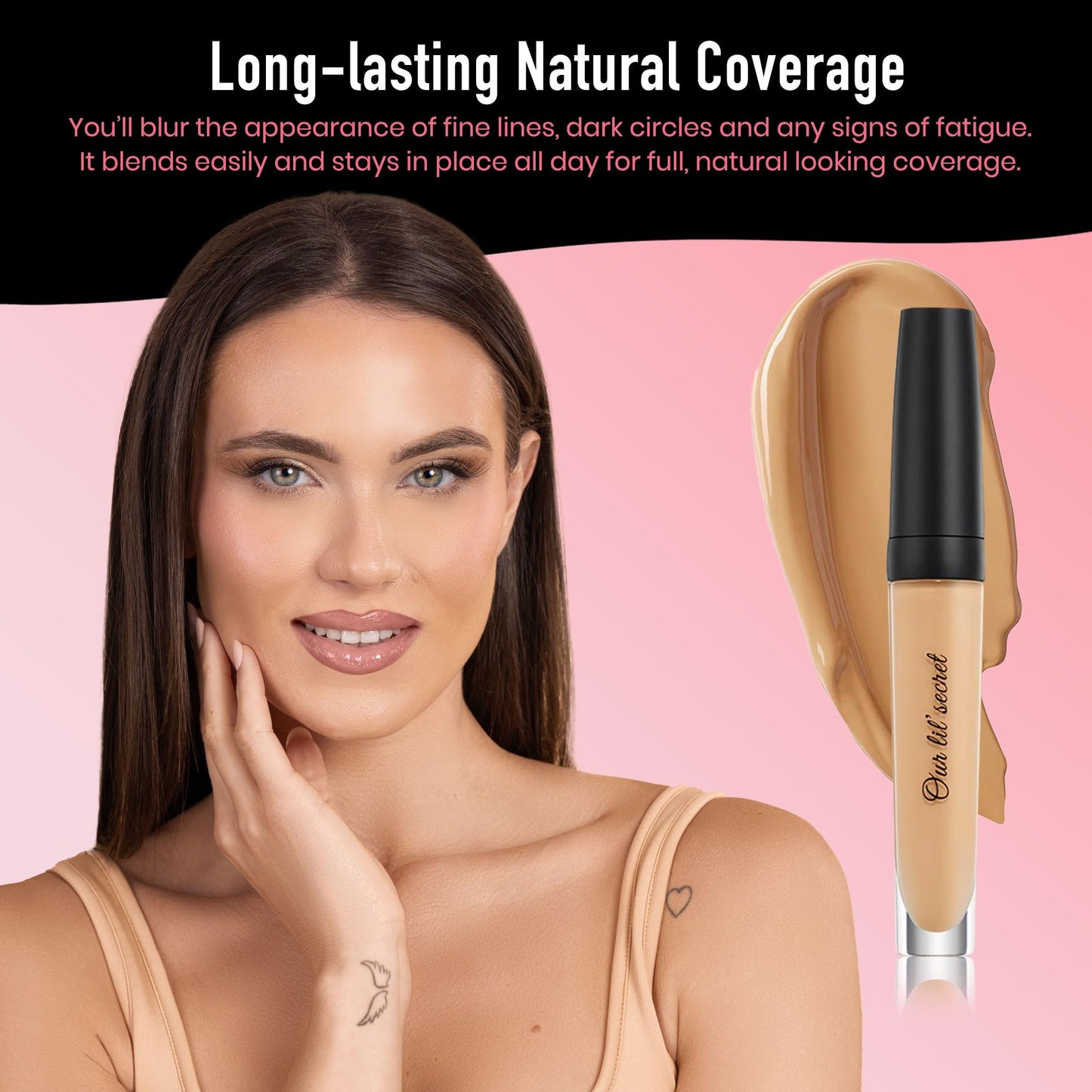 Frankie Rose Cosmetics Our Lil’ Secret Concealer - Full, Long Lasting Coverage for Dark Circles and Fine Lines - Easy to Blend - Soft, Smooth Beauty & Personal Care Frankie Rose Cosmetics