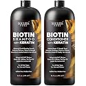 Biotin Shampoo and Conditioner Set with Keratin - Sulfate-Free Advanced Anti-Thinning, Hair Growth Shampoo and Conditioner Combo Repair Formula Beauty & Personal Care SOULSPA PURE