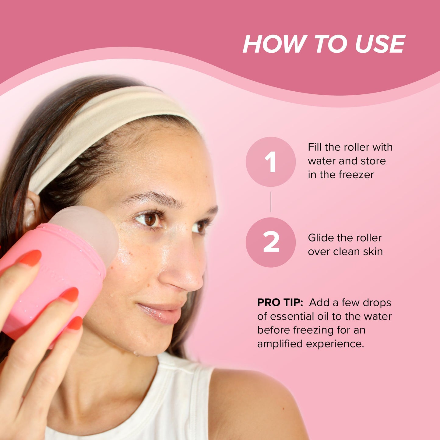 Skin Gym Ice Roller for Face, Depuffing & Cooling Tool, Minimizes Pores & Soothes Skin, Cold Therapy for Glowing Complexion Beauty & Personal Care SKIN GYM