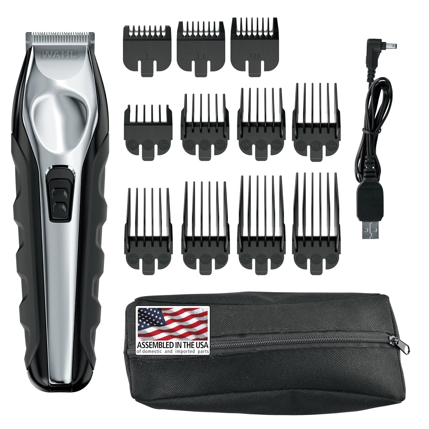 Wahl USA Lithium Ion Total Beard Trimmer for Men with 11 Guide Combs for Easy Trimming, Detailing, & Grooming - Model 9888 Beauty and Personal Care Wahl