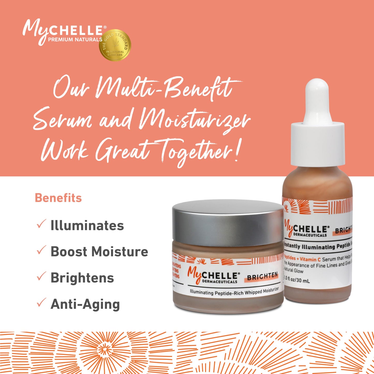 MYCHELLE Instantly Illuminating Peptide Serum, 1 FZ Beauty & Personal Care MyChelle Dermaceuticals