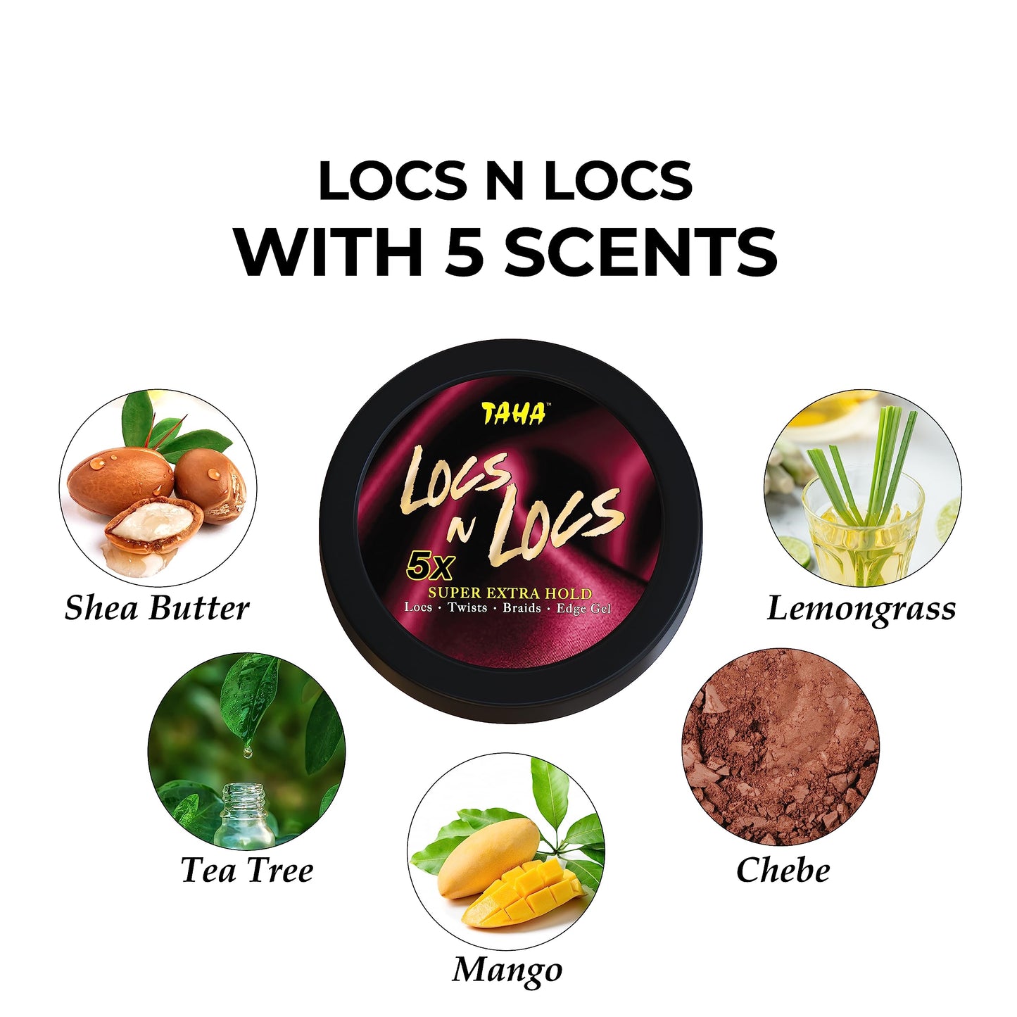 Taha Locs & Locs Gel - 5X Super Extra Hold, Natural & Non-Damaging for Locs, Braids, Twists - 16 Oz (Tea Tree, 1 Pound(Pack of 1)) Beauty & Personal Care Taha