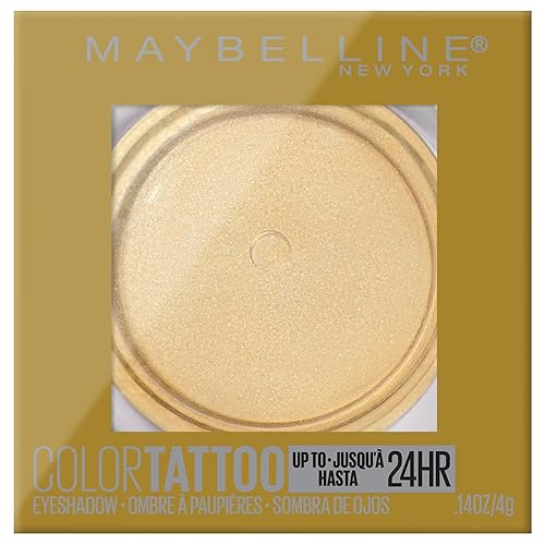 Maybelline New York Color Tattooup to 24Hr Longwear Waterproof Fade Crease Resistant Blendable Cream Eyeshadow Pots Makeup, Golden Girl, 0.14 oz Beauty & Personal Care MAYBELLINE