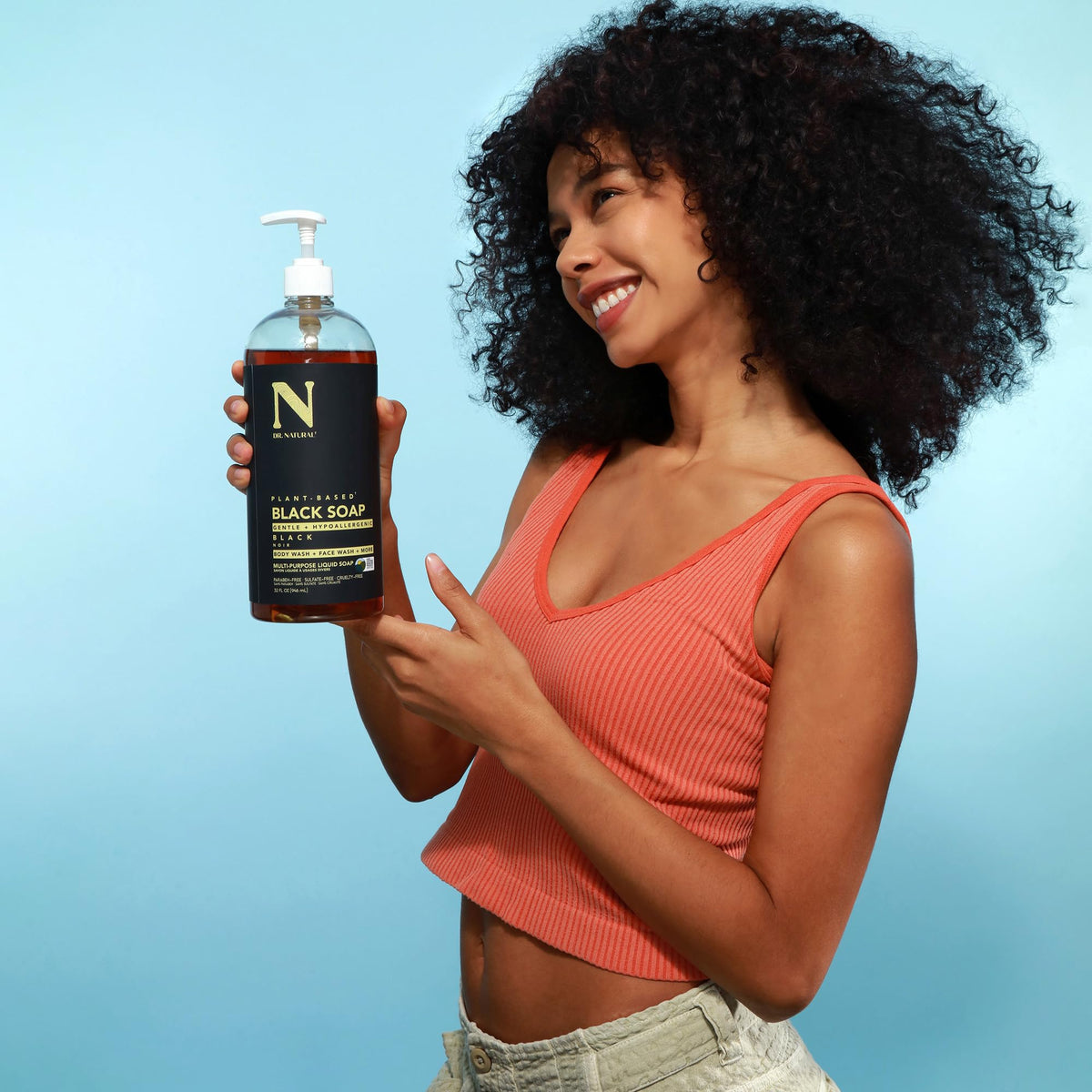 Dr. Natural Multi-Purpose Black Liquid Soap - Natural West African Body Wash - Gentle Hand Soap and Body Soap - Deep Moisturizer, Fights Acne - 32 oz Beauty & Personal Care Dr. Natural