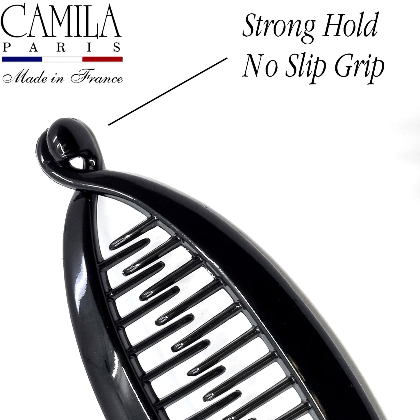 Camila Paris NV136 French Large Banana Clip Hair Comb, Flexible Banana Clips Hair for Thick Hair Ponytail Holder Interlocking Styling Clips for Women Beauty & Personal Care Camila
