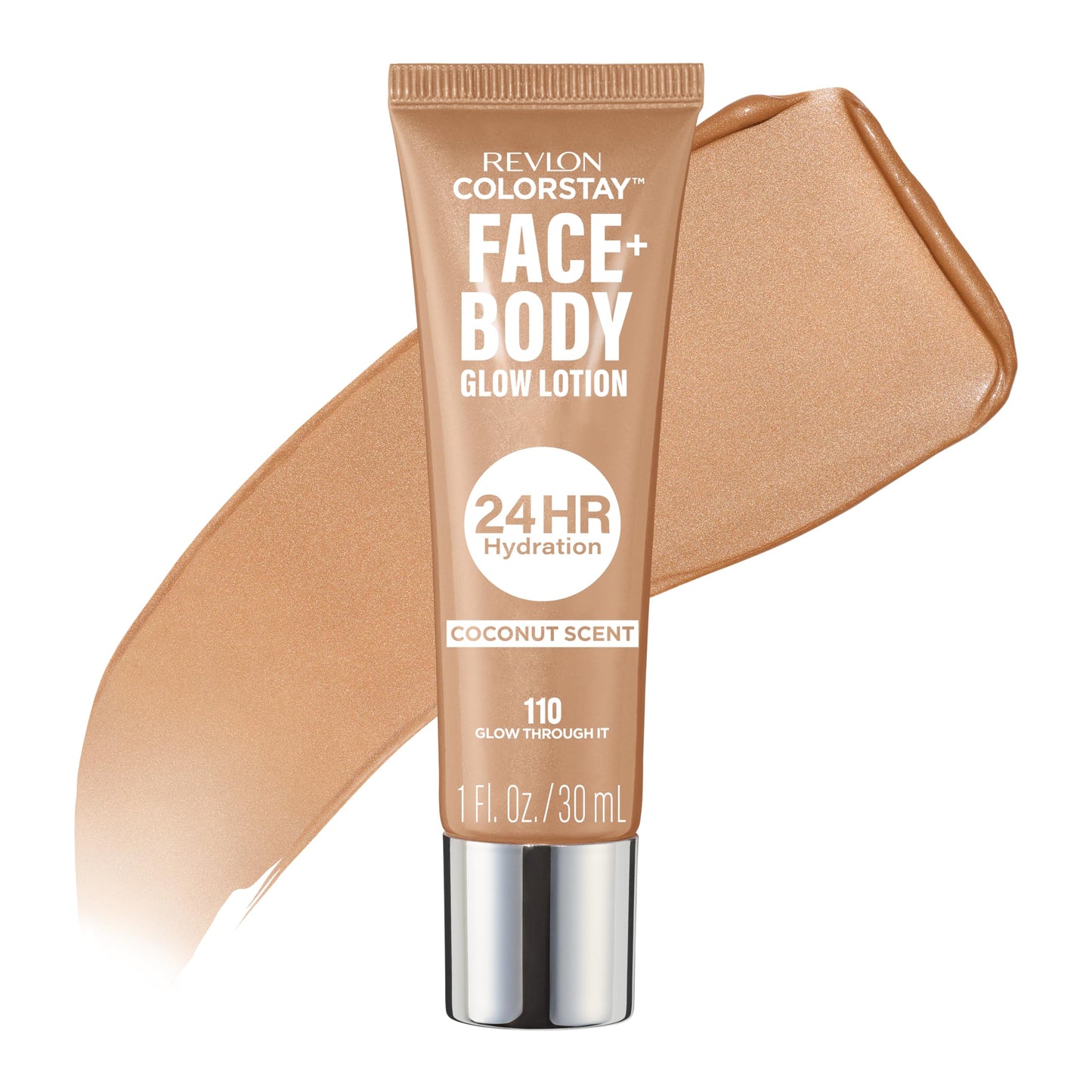 Revlon ColorStay Face & Body Glow Lotion, Hydrating Moisturizer, 24HR Hydration, Illuminating Luminizing Shimmer, 110 Glow Through It Beauty & Personal Care REVLON