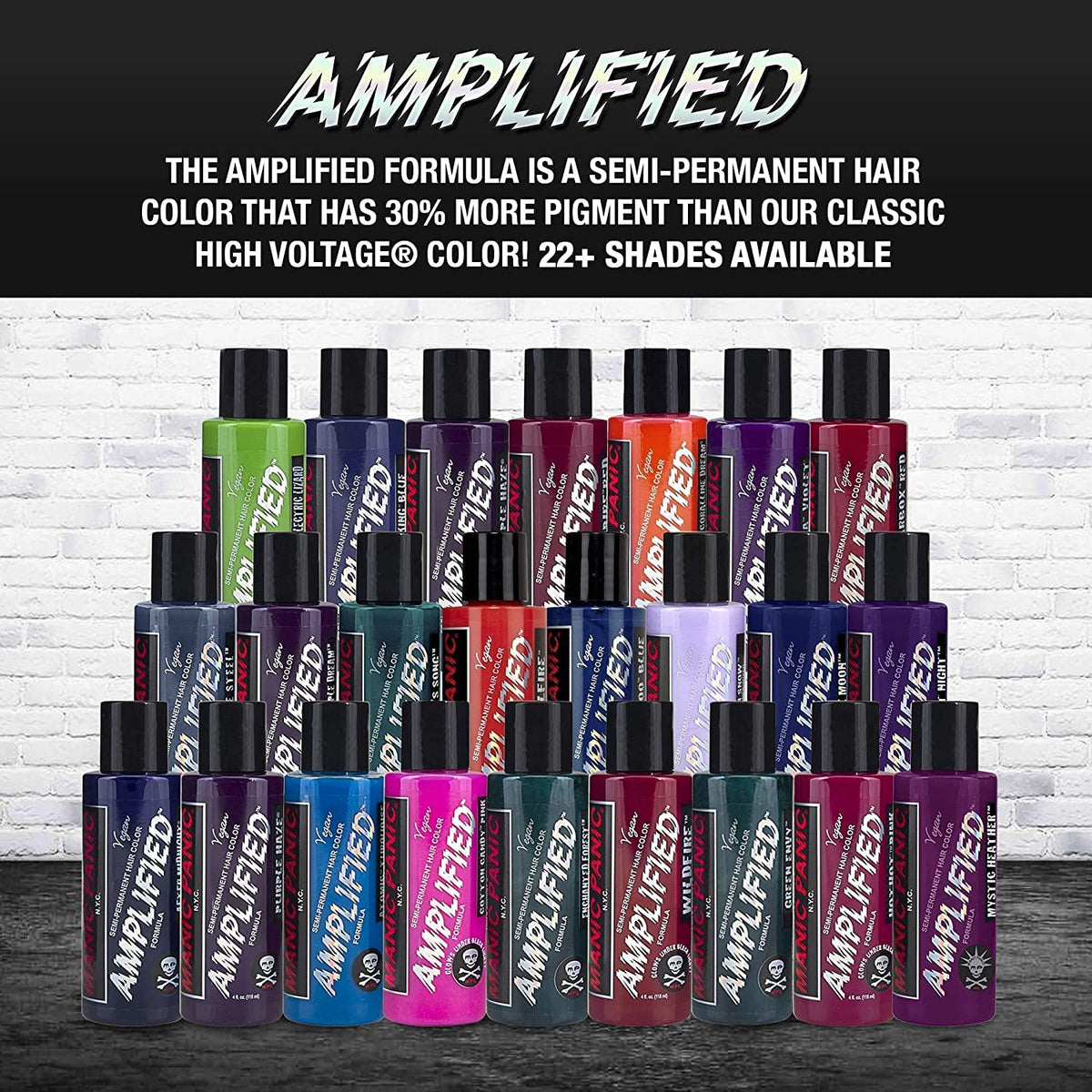 MANIC PANIC Virgin Snow Blonde Toner - Amplified - Semi-Permanent Blue-Tinted Toner for Blondes or Bleached Hair - Removes Brassiness (4oz) Beauty & Personal Care MANIC PANIC