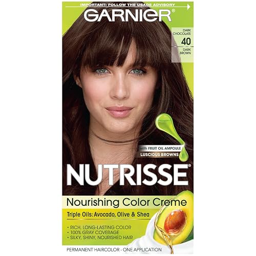 Garnier Nutrisse Nourishing Color Creme, 40 Dark Brown Beauty & Personal Care Garnier