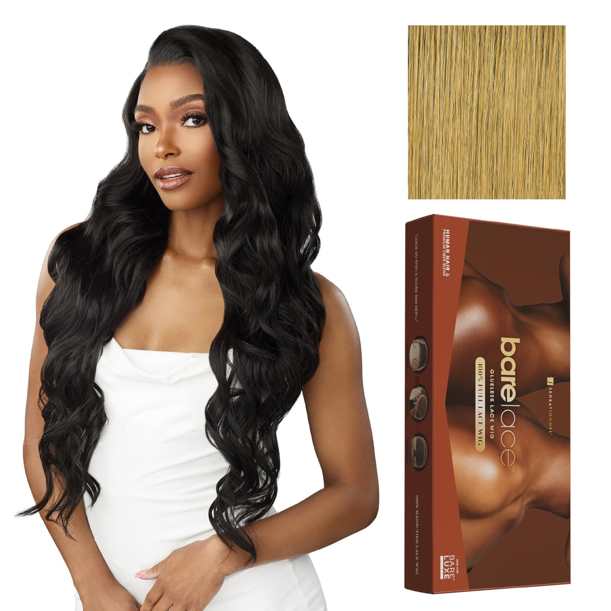 Sensationnel Bare Lace FullLaceWig-Unit 8, CARAMELBLONDE