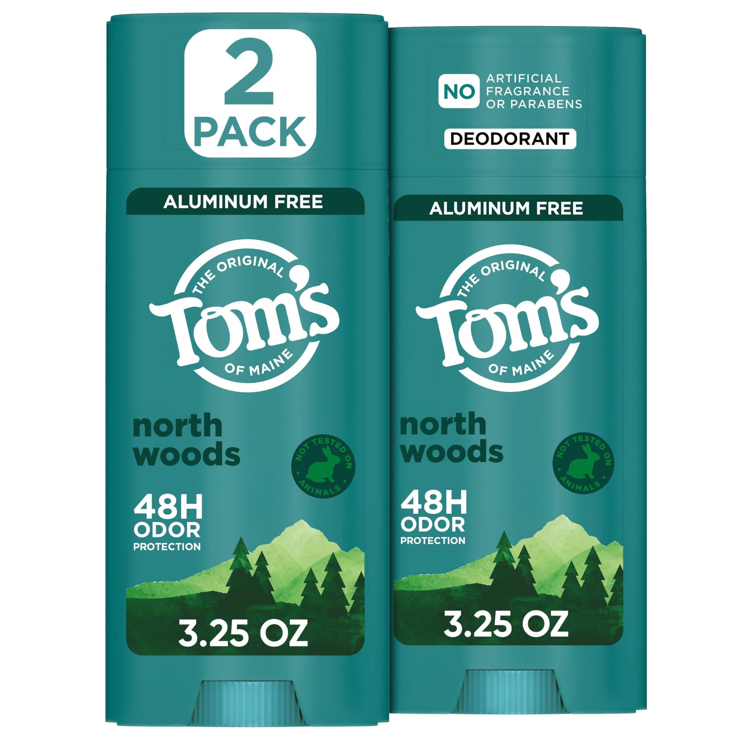 Tom’s of Maine North Woods Natural Deodorant for Men and Women, Aluminum Free, No Artificial Fragrances, Dyes, or Preservatives, Baking Soda Free Beauty and Personal Care Tom's of Maine